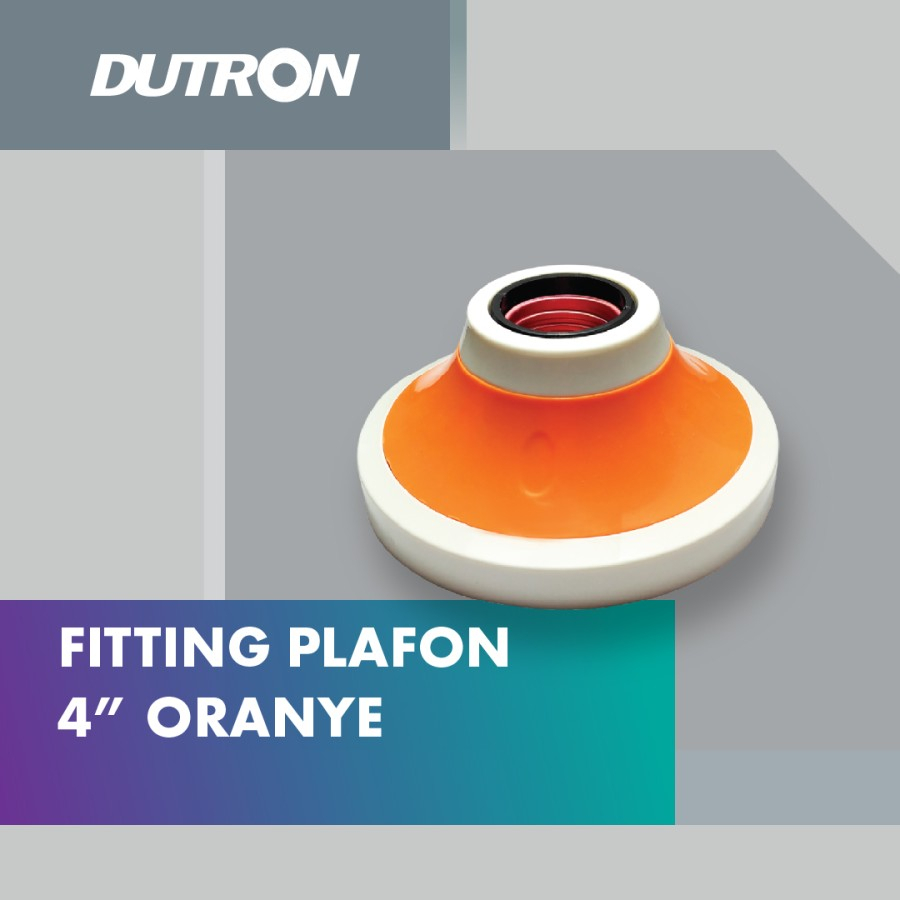Fitting Lampu Plafon Bulat Fiting Lampu Plafon Bulat 4 inch E27 DUTRON ORANGE