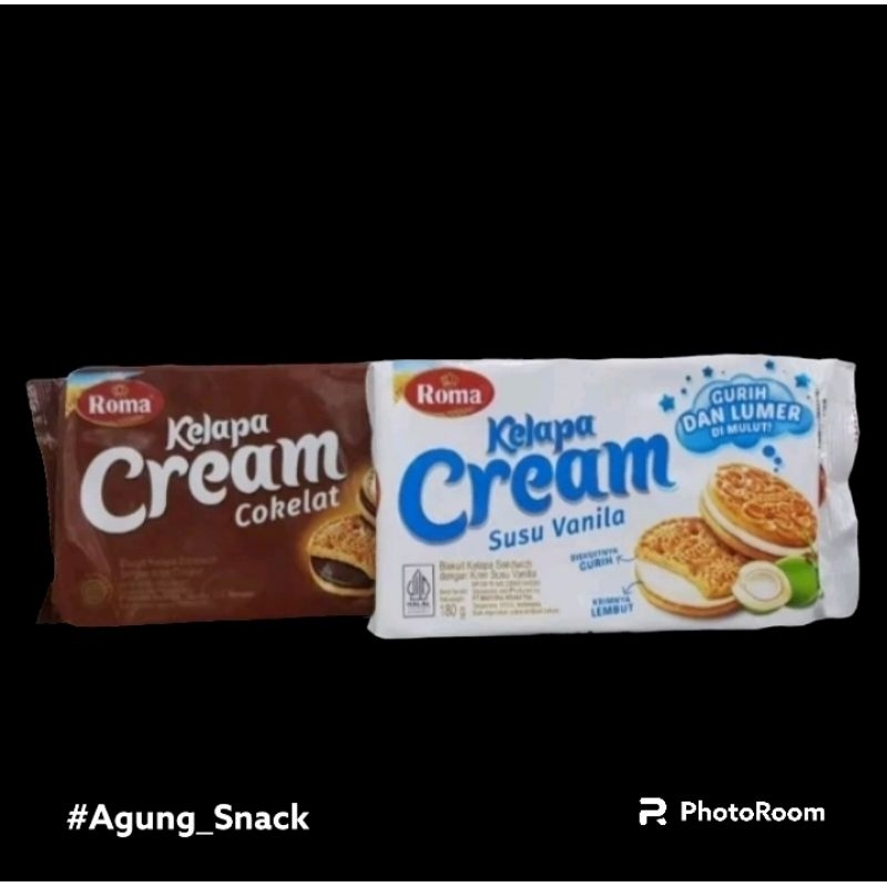 

Roma Kelapa Cream Cokelat & Cream Vanilla 180gram