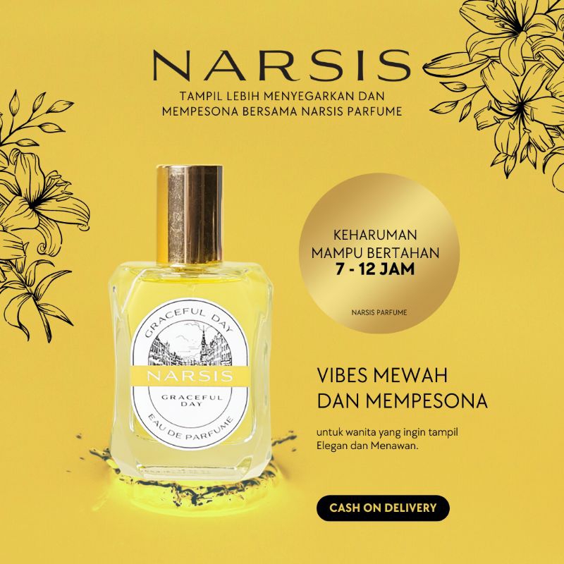 NARSIS GRACEFUL DAY EAU DE PARUME / PARFUM WANITA KESUKAAN PRIA