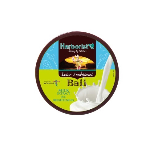 HERBORIST Lulur Tradisional Bali Milk Extract Indonesia / 100g 200g / Bengkoang Zaitun Chocolate Papaya Rose Strawberry Green Tea Avocado Kiwi Beras Aloe Vera Coconut Frangipani Plus Brightening / Skincare Body Scrub Gel Lotion Peeling Exfoliating Tubuh