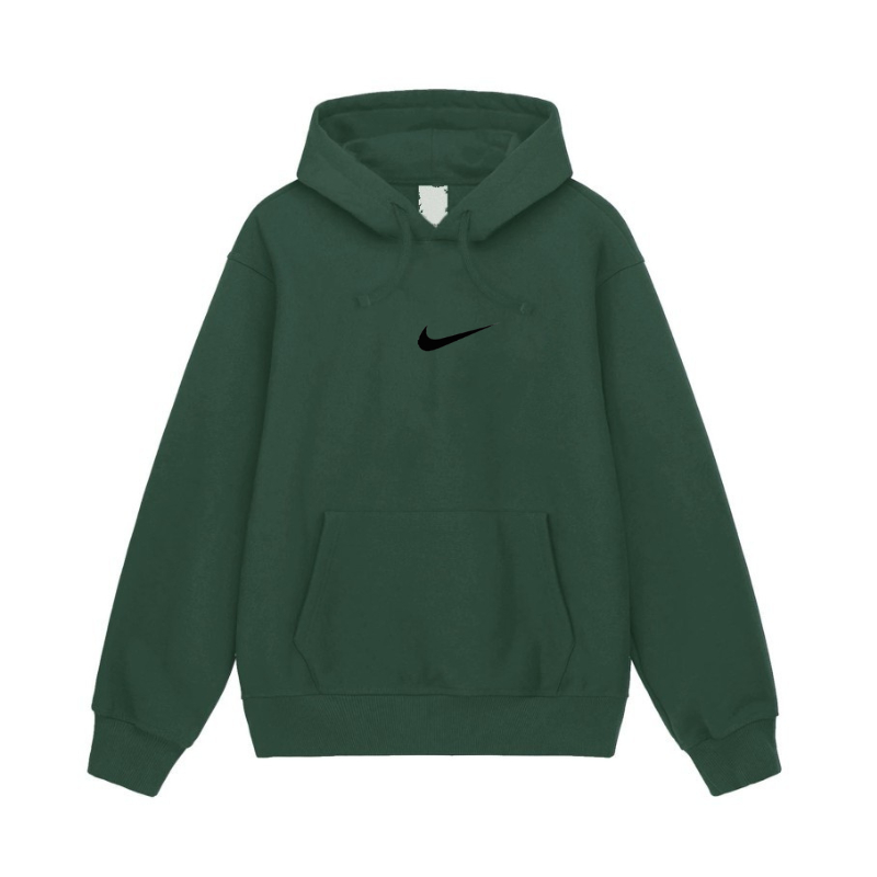 JAKET NIKE HOODIE BLACK BASIC LOGO PREMIUM