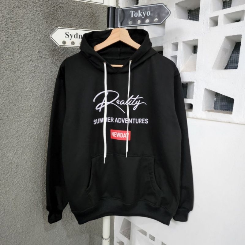 Hoodie Pria Distro Premium REALITY HOODIE Original hoodie pria oversize