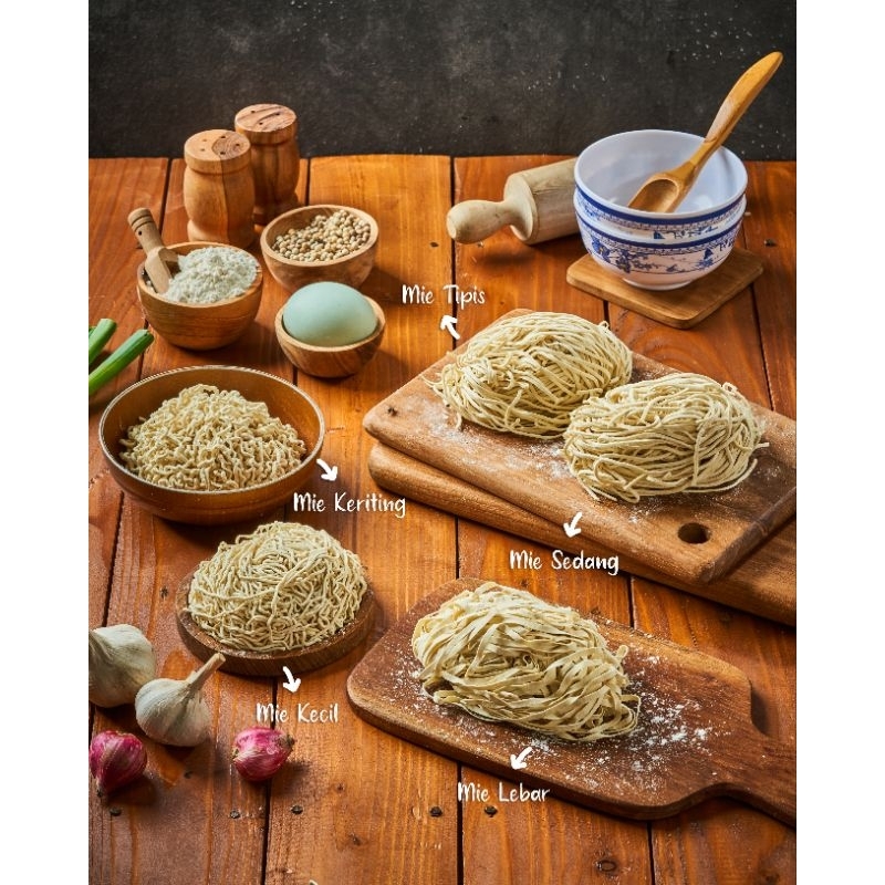 mie bakmi mie ayam tipis seperti GM mie mentah