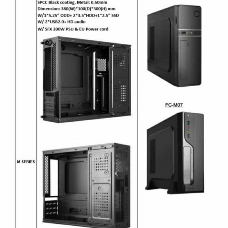 Ace Power Casing Komputer Slim MATX include PSU 400W Fsp + 1Fan - Casing PC Slim MATX