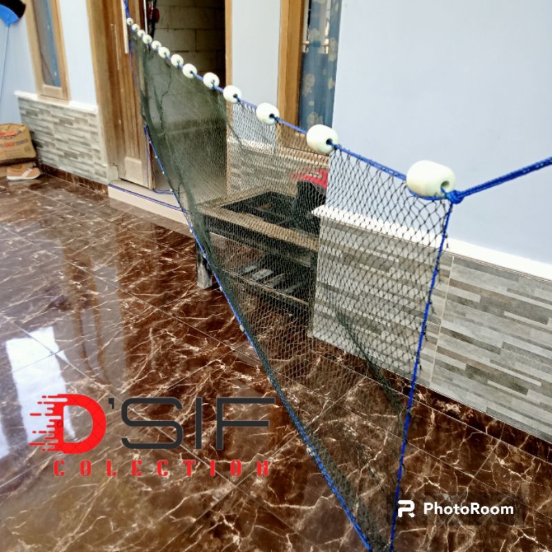 jaring sekat kolam panen giring geret empang tambak ikan koi bandeng lele patin jaring PE