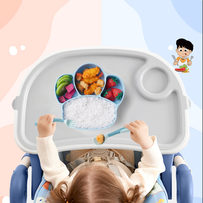 Letyeah &amp; Anantagt Set Peralatan Makan Bayi Karakter Lucu Piring Makan Anak Anti Slip Kotak Makan Anak