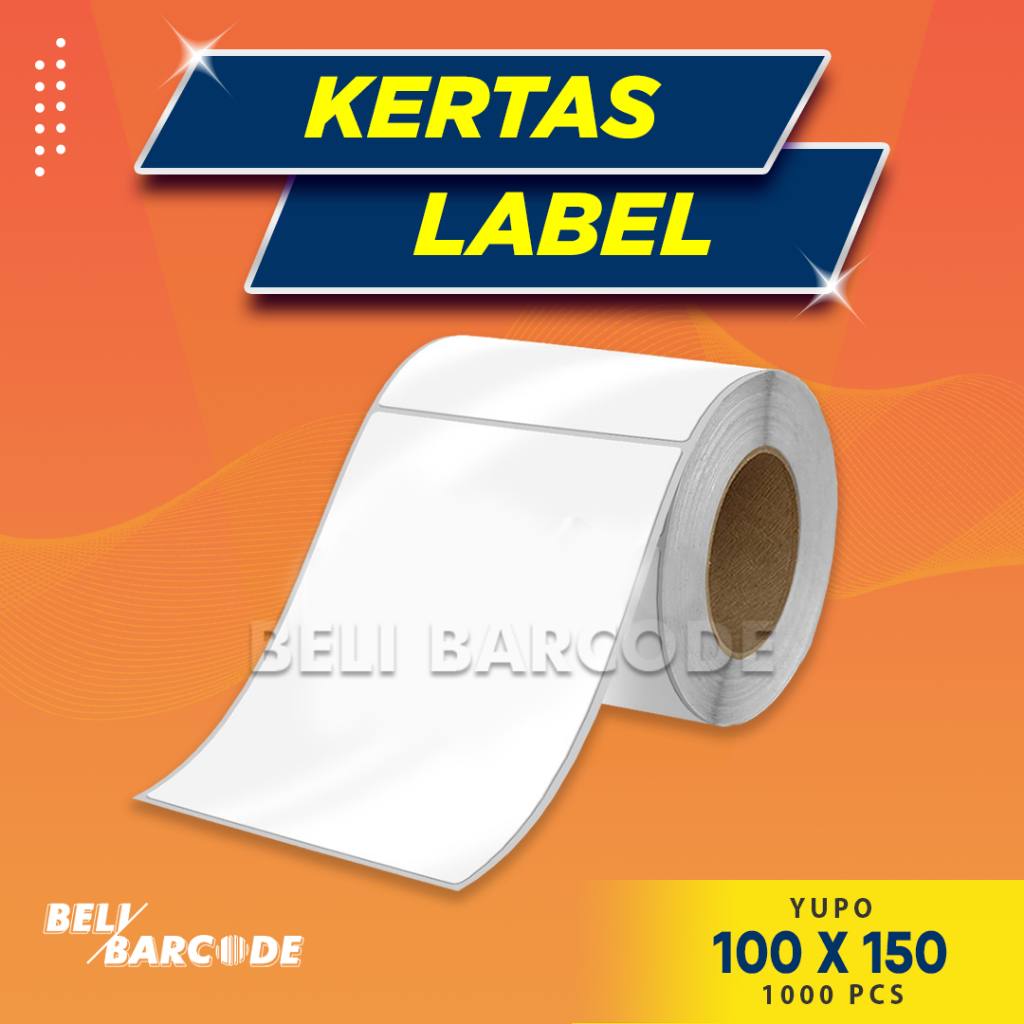 Stiker Label Yupo 100 x 150 mm A6 1 Line isi 1.000 pcs Gap Perforasi