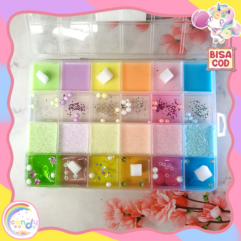 Mainan Slime Pallete 24 pcs by candycandy.idn