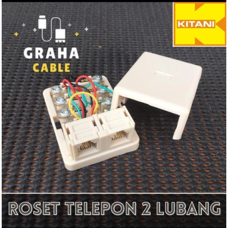 Roset Telepon 1&amp;2 Lubang