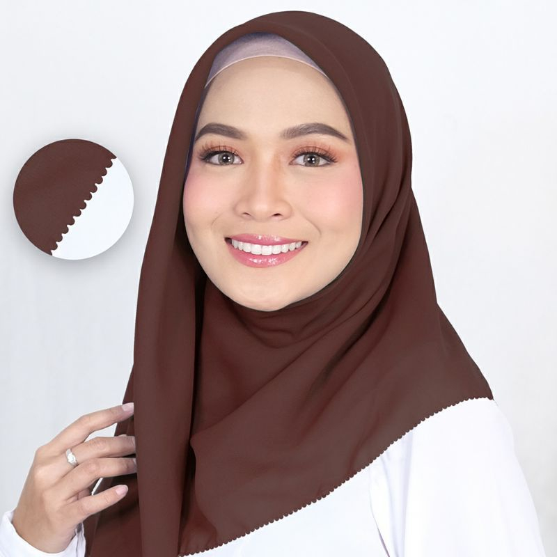 PROMO HIJAB BELLA SEGI4 LASERCUT / HIJAB MUSLIM / JILBAB SEGI4 POLOS MURAH