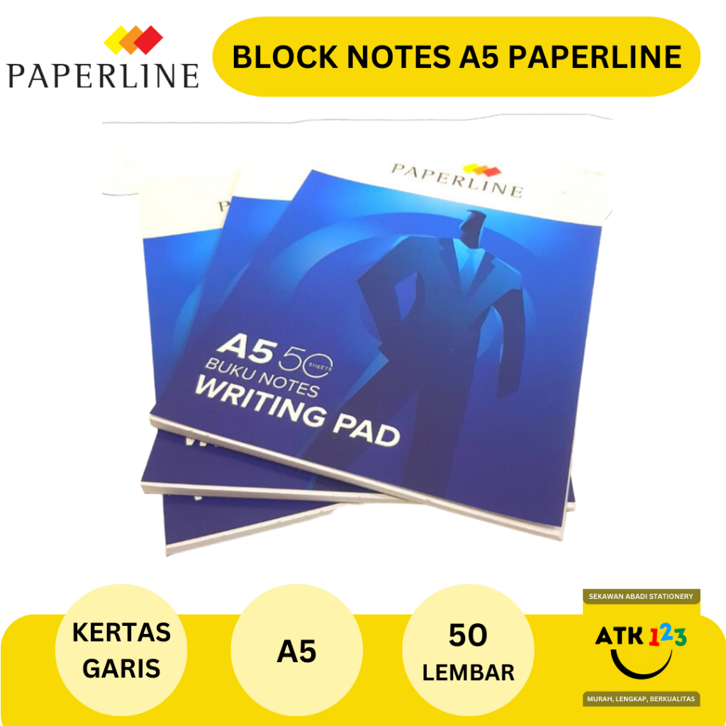 Block Notes / Notes Bergaris Merk Paperline Ukuran A5