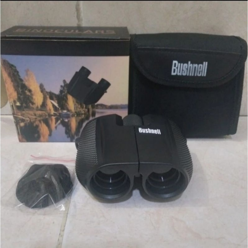 Teropong Binocular Bushnell 10X25 Wide Angle View HD Lensa Jernih Bening Outdoor