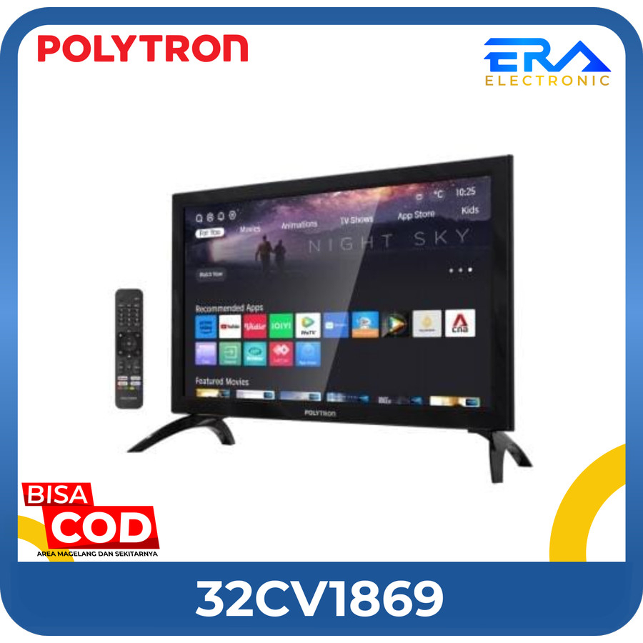 LED Smart TV Lite Polytron 32CV1869 32 Inch Garansi Resmi