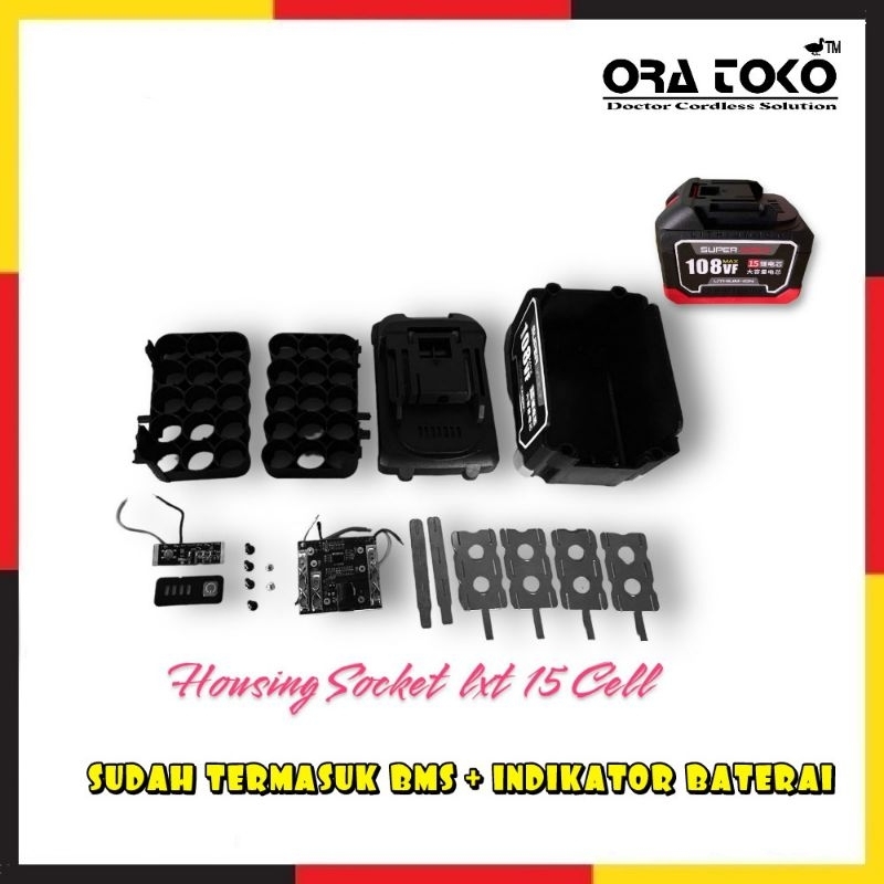 Casing Baterai Kamolee housing/ casing baterai 15 CELL jld, Nagawa impact wrench Jld/drill Kesing CA