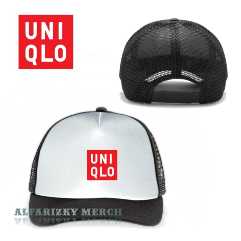 Topi trucker premium/Topi jaring pria wanita casual model UNIQLO