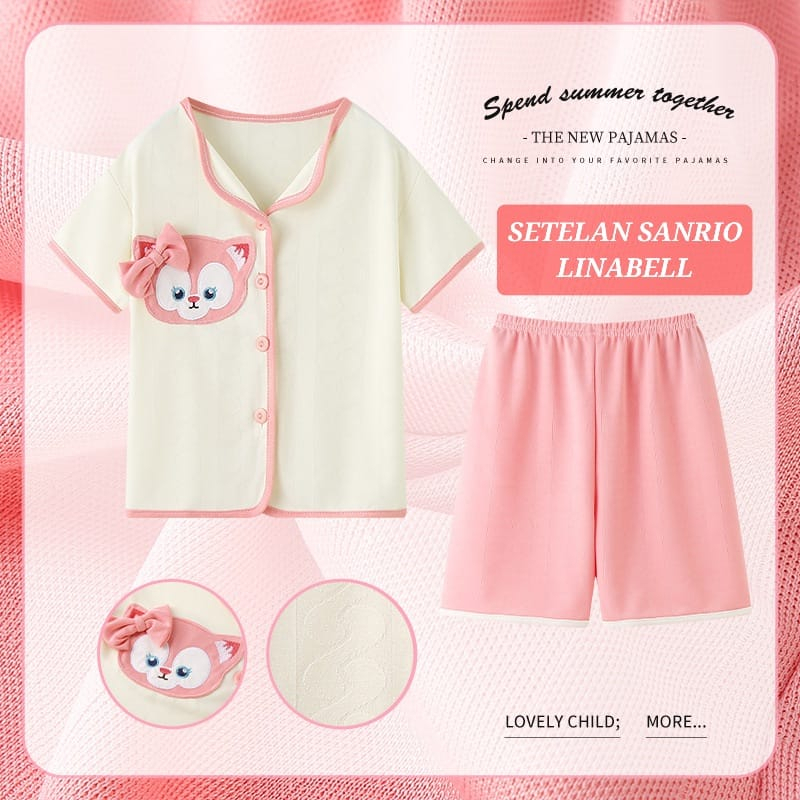 SETELAN SANRIO BAJU SANTAI ANAK CEWEK PIYAMA SANTAI ADEM SET DAILY FASHION KOREA IMPORT