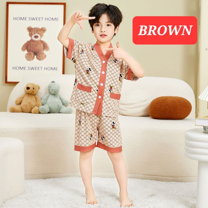 PIYAMA KAWAII BAJU TIDUR ANAK CEWEK COWOK FASHION KOREA IMPORT SETELAN SANTAI LUCU ADEM