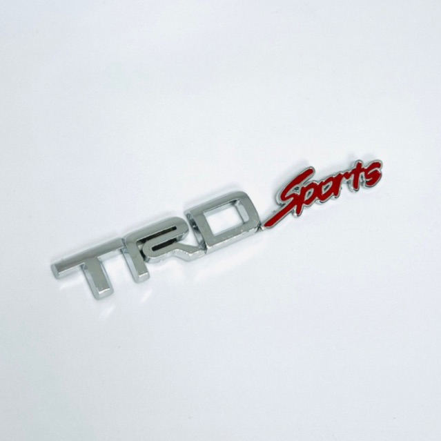 Emblem Logo Tulisan Trd Sport Chrome 16.4cm