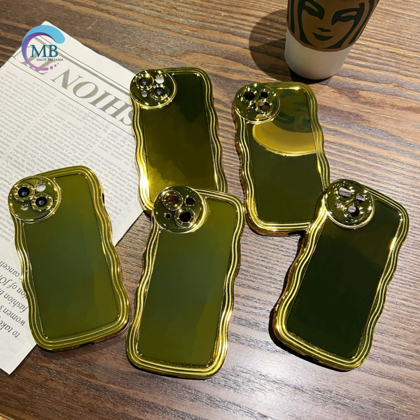 SOFT CASE SOFTCASE TPU WAVE GELOMBANG GOLD FOR INFINIX SMART 6 PLUS MB4769