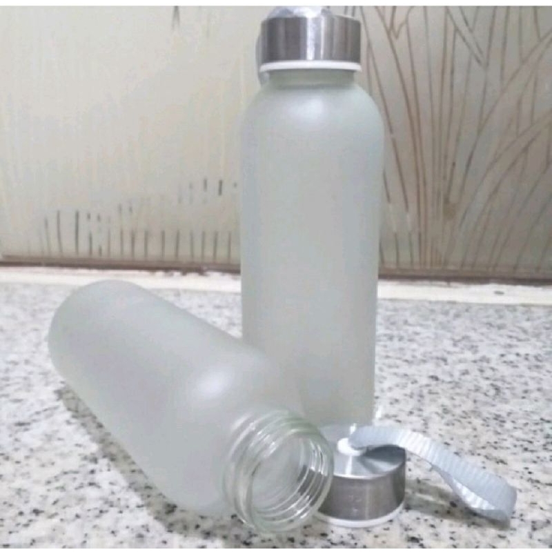 Botol Kaca Doff/Tumbler Kaca Doff/Botol Minum 420ml