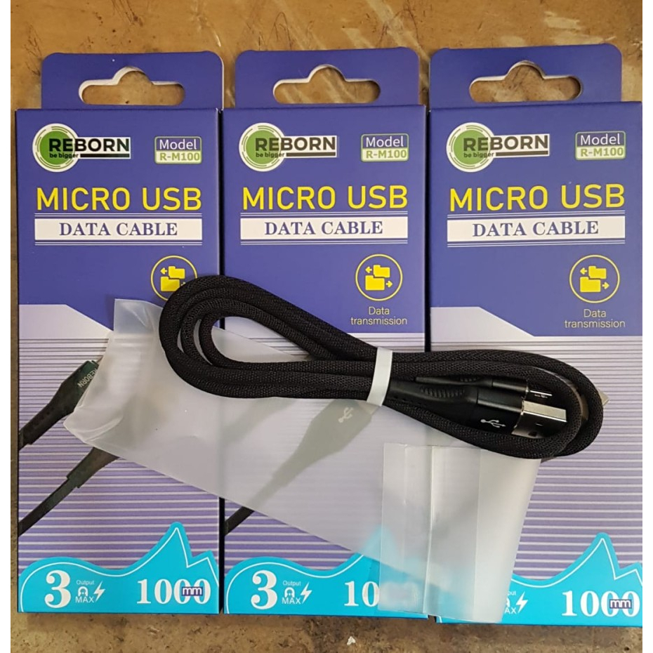 Reborn R-M100 Kabel Data Usb Micro Fast Charging 3.0A 1M