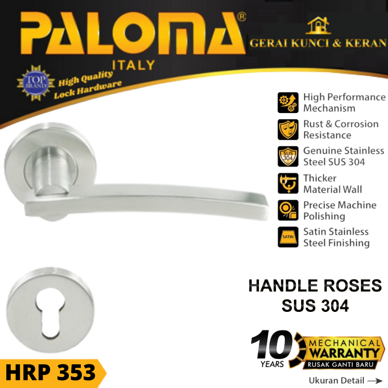 Handle Pintu Roses PALOMA HRP 353 LHT LAGUNA SS