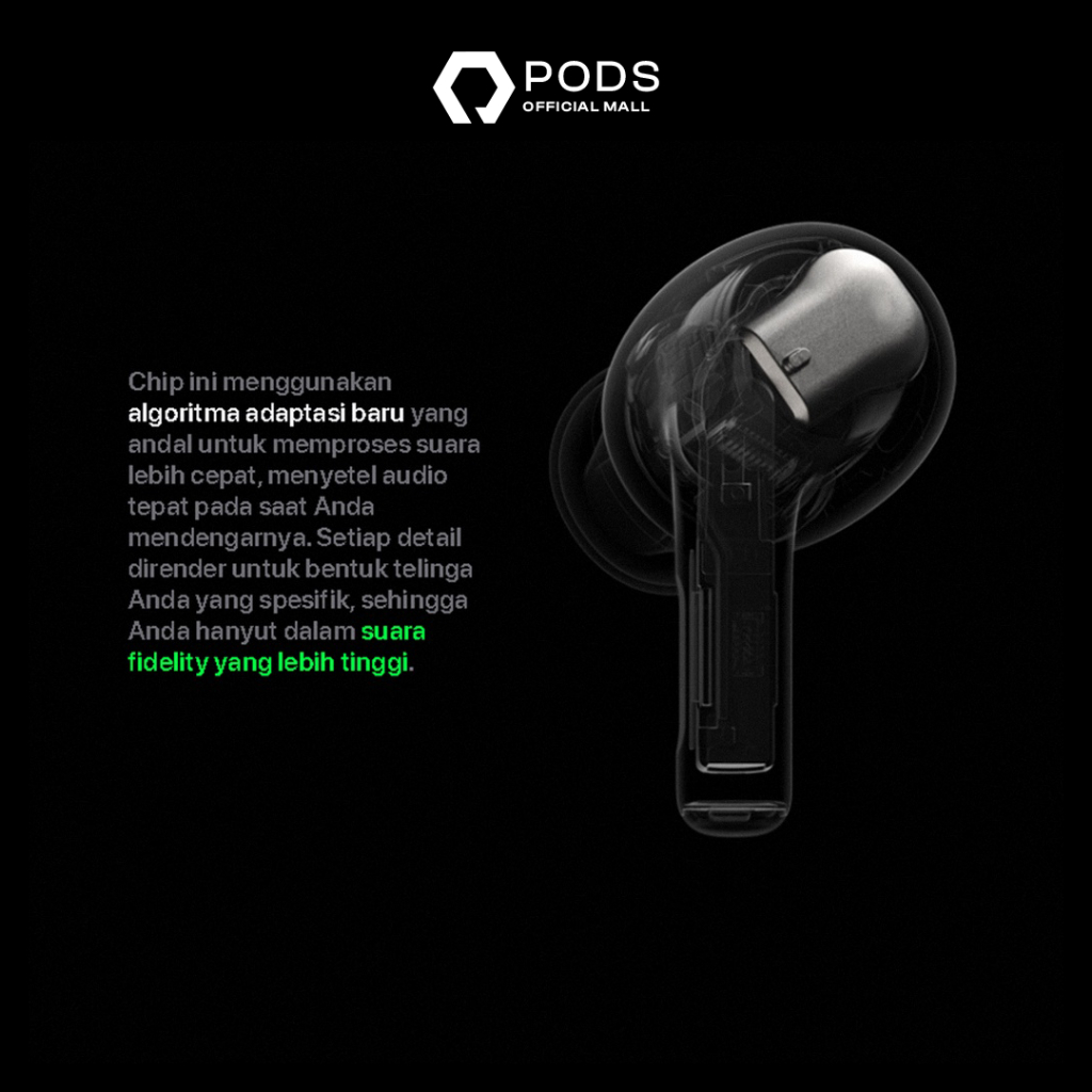 ThePods PRO 2nd Generation / Pro 2 2023 - With H2 chip Wireless Charging Case - (IMEI &amp; Serial Number Detectable) - Final Upgrade Version 9D Hifi Stereo TWS Headset Earphone Earbuds - Headphone 9D Spatial Audio - By PodsIndonesia