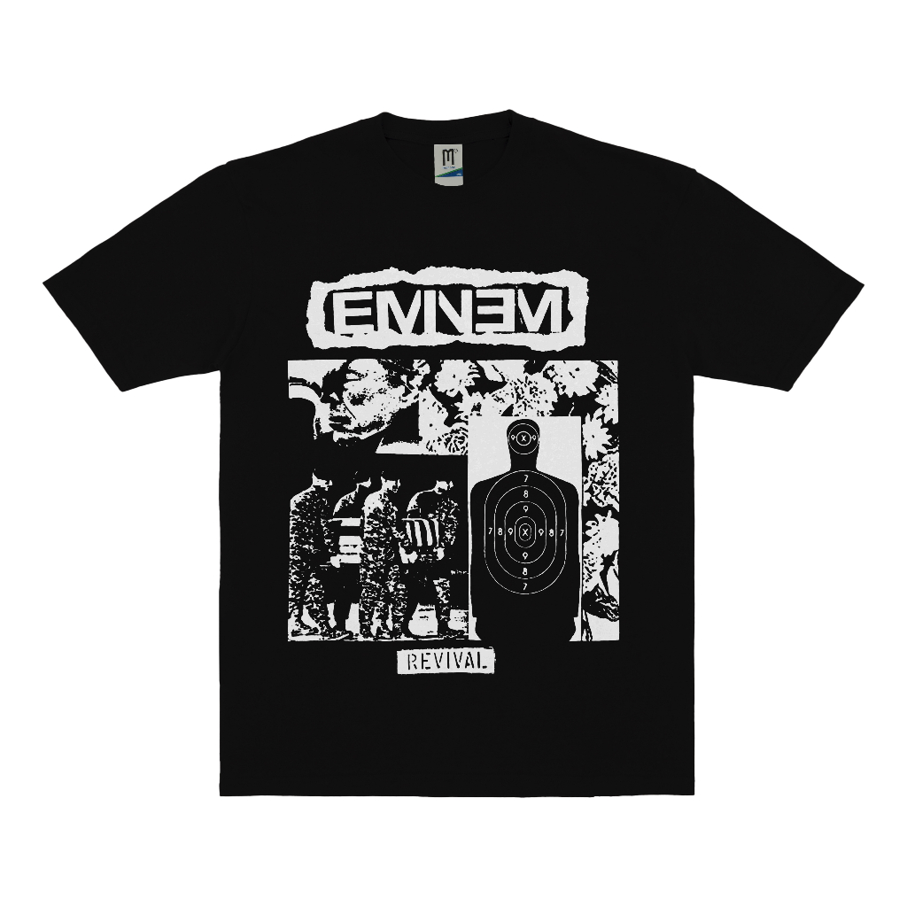 KAOS RAP TEE EMINEM REVIVAL VINTAGE | T-SHIRT BAND EMINEM | EMINEM HITAM
