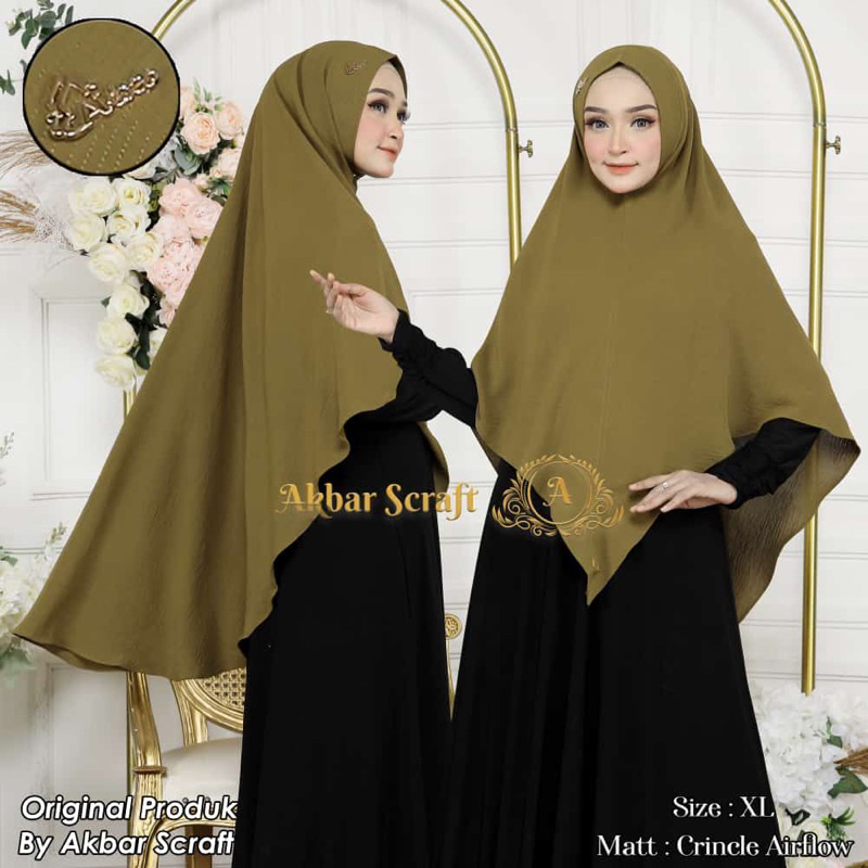 bergo pet syar’i by akbar scarf crinkle airflow