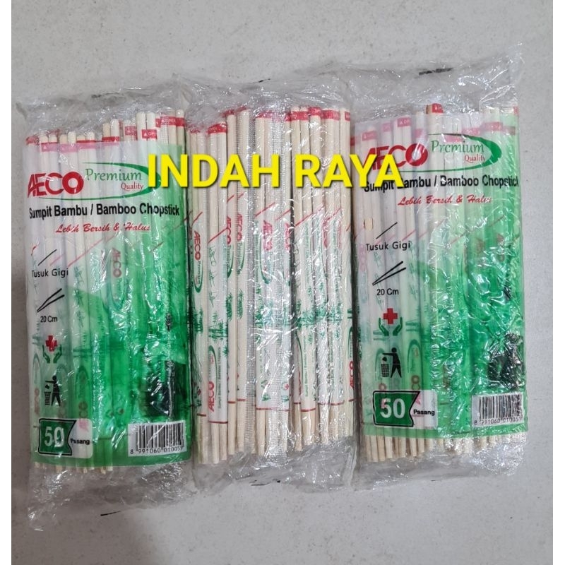 SUMPIT BAMBU AECO 50pasang + tusuk gigi