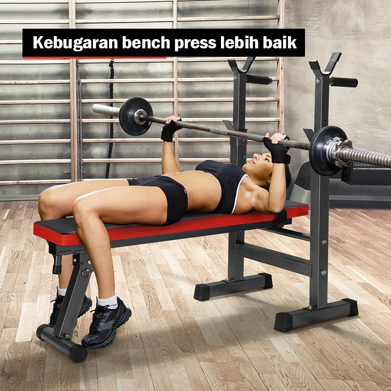 Bench press kecil Multi fungsi Berat Bangku alat olahraga rumahan fitness gym sit up board rak barbel rak