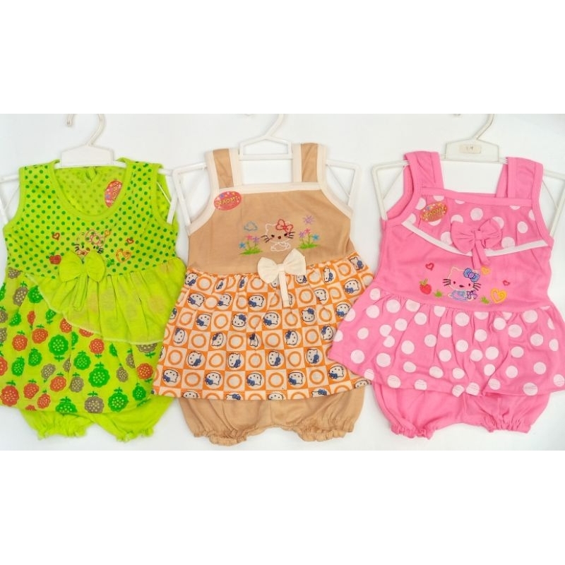 Setelan Baju Bayi Perempuan Singlet/Lengan Lucu Imut & Murah Bangettt