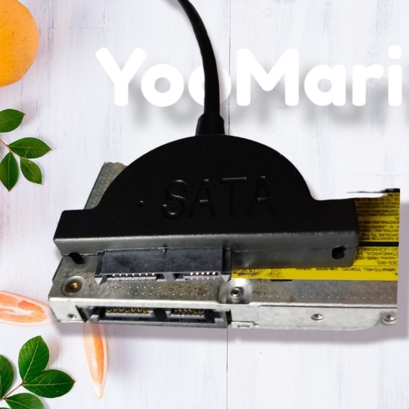 Kabel DVD  laptop internal jadi eksternal CD ROM konverter USB SATA 7+6 13 pin optical Drive adapter