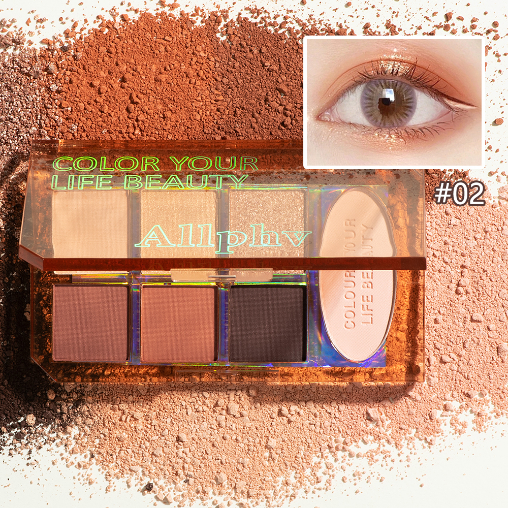 ALLPHV 7 Shade Eyeshadow Palette Giltter Pigment Smooth Powder Waterproof Long lasting Shadow Makeup