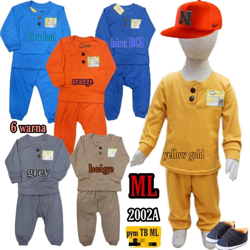 one set piyama bayi polos by leeva