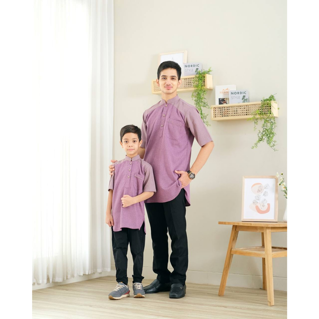 Hamasah Kurta - Koko Kids Lengan Pendek Model Casual Premium by Riskirich