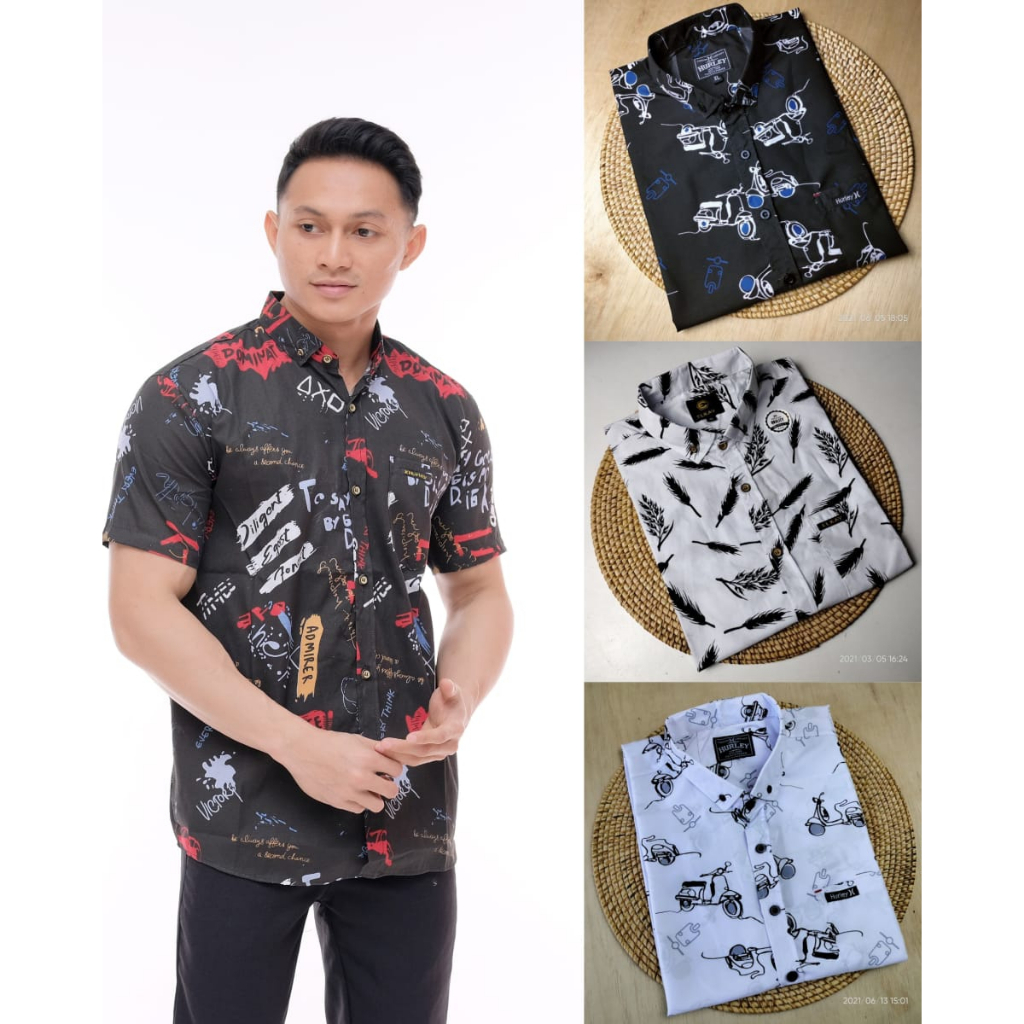 Kemeja motif jumbo kemeja pria motif pantai kekinian