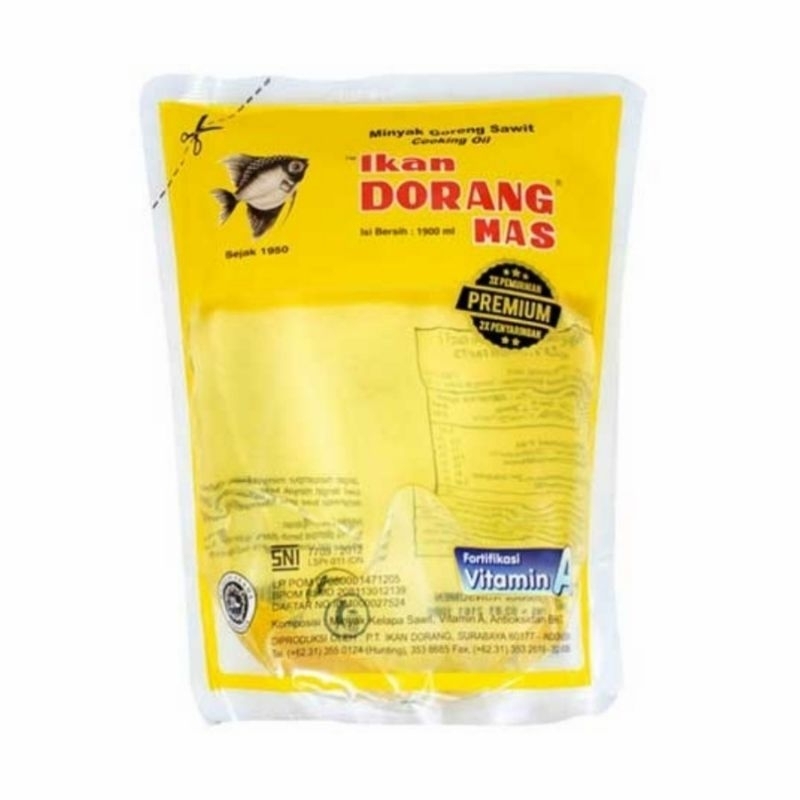 

Minyak goreng sawit Ikan dorang mas 1900ml 1,9lt