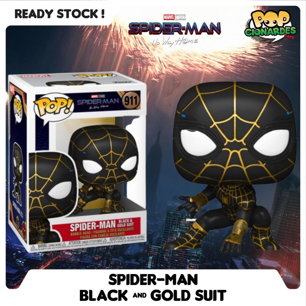 Funko POP Marvel - No Way Home - Spiderman Black and Gold Suit #911