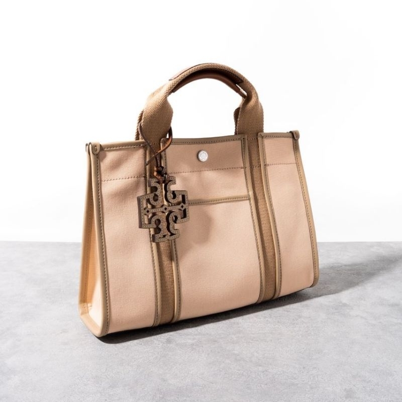 Tory Burch Twill small tory tote bag Coy Pink