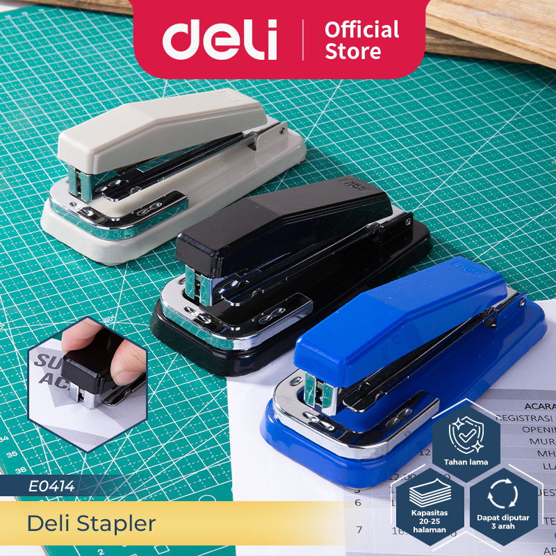 

Deli Rotary Stapler Staples Putar 3 Arah / Hekter Isi Ukuran 24/6 26/6 Keperluan Kantor E0414
