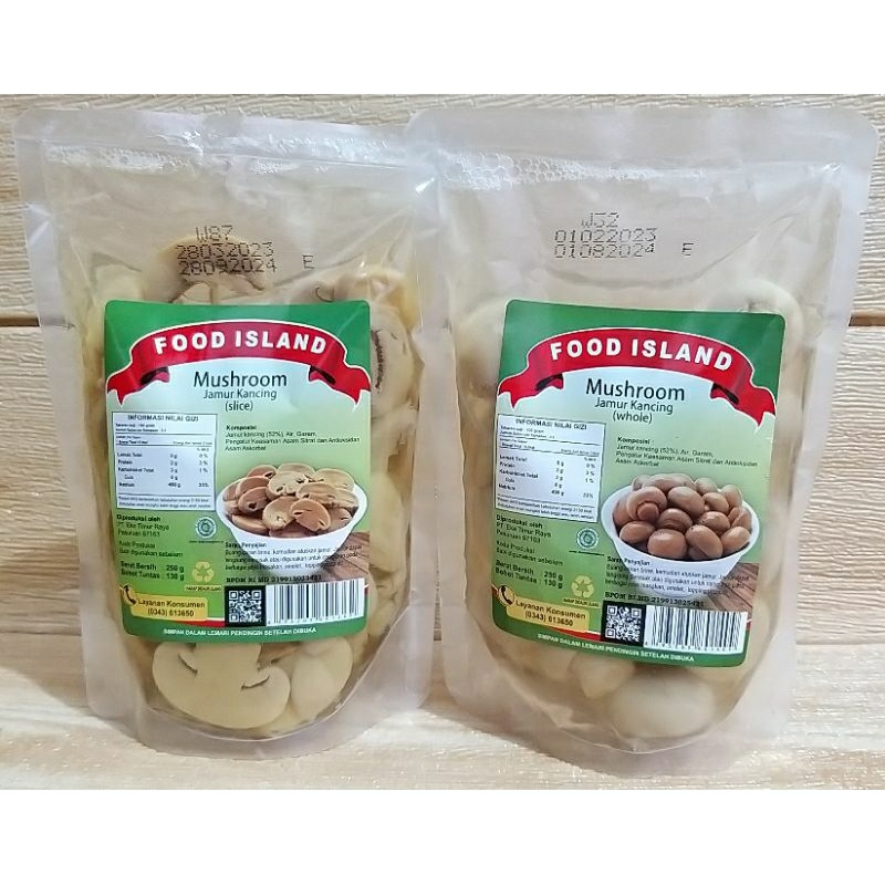 ✔MURAH Jamur Kancing Slice &amp; Utuh 250gr / Jamur Whole / Mushroom