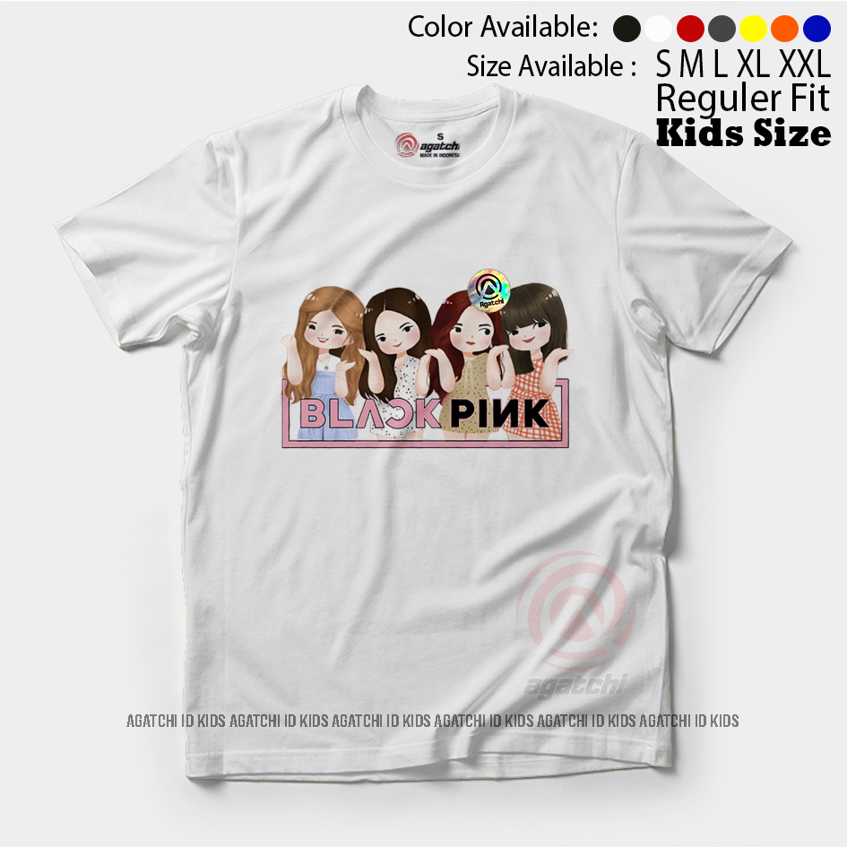 Baju Kaos Atasan Anak Perempuan Agatchi K-pop Lovers Black Pink