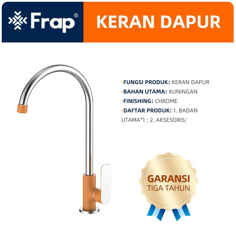 FRAP IF4102-5 Kran air Keran wastafel Keran Dapur Oranye Sink Tap