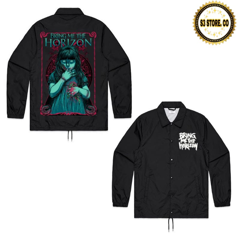JAKET COACH BMTH BRING ME THE HORIZON LITLLE DEVIL Band metal WINDBREAKER COACH JACKET pria wanita d