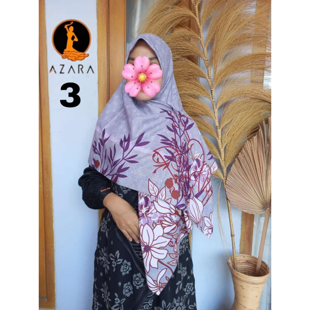 HIJAB SEGI EMPAT OSKARA SYAR'I MOTIF JUMBO 130X130
