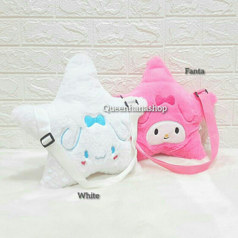 New Tas Selempang Boneka Bentuk Bintang Cute Karakter