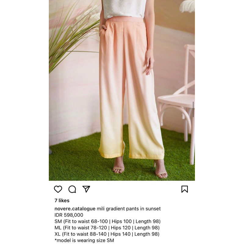 Novere x Mmehuillet Mili Gradient Pants Sunset / Sea Sand