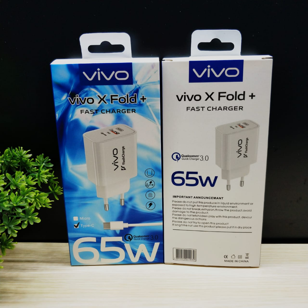 CHARGER VIVO 20W FAST CHARGING V8 MICRO TYPE C QC 3.0 VIVO X FOLD +  Charger PD 20W QC3.0 Fast Charging Adaptor Type-C USB-A