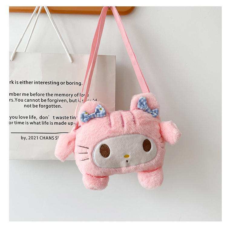 Tas selempang cartoon kostum catty bahan plush